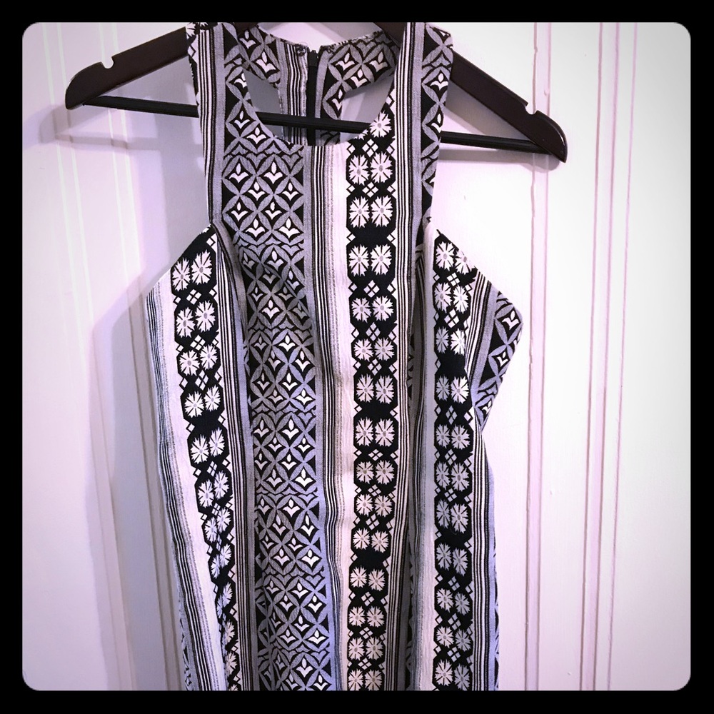 Black and cream dress